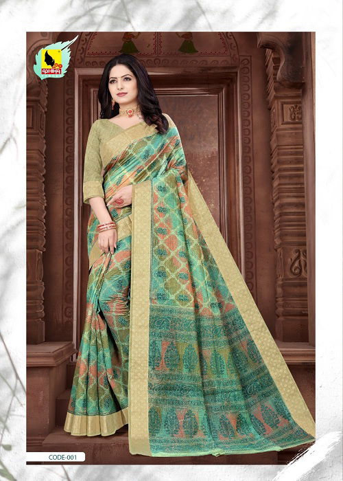 Crystal 8 Fancy Ethnic Wear Cotton Printed Saree Collection